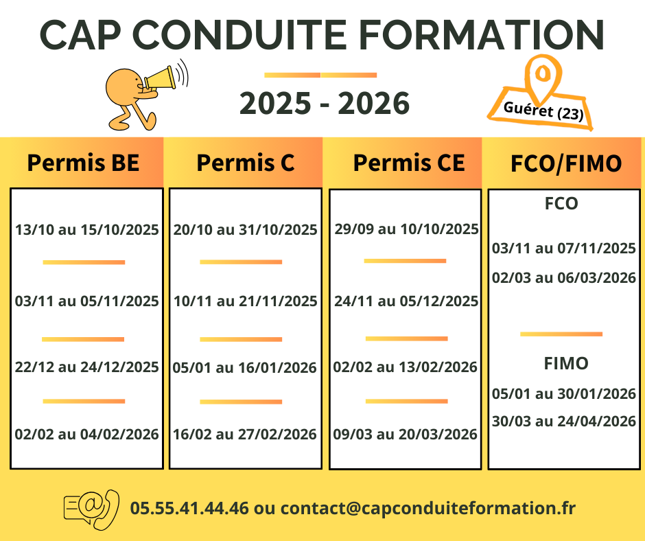 Cap conduite formation 2025-2026